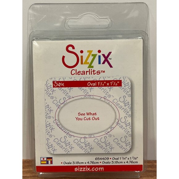 Rare HTF 654409 Sizzix Clearlits Oval Die-Cut 1 1/4" x 1 7/8" - Picture 1 of 2